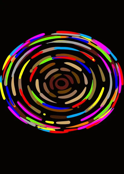 Siyah Bir Arka Plan Üzerinde Renkli Çizgiler — Stok fotoğraf