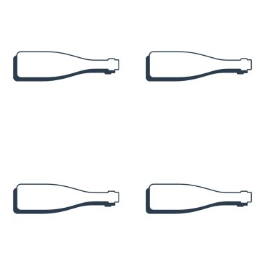 Kırmızı şarap şişeleri kusursuz. Çizgi sanatı tarzı. Görüntü özeti. Siyah ve beyaz tekrar şablonu. Parti içkileri konsepti. Beyaz arka planda resim. Herhangi bir amaç için düz tasarım