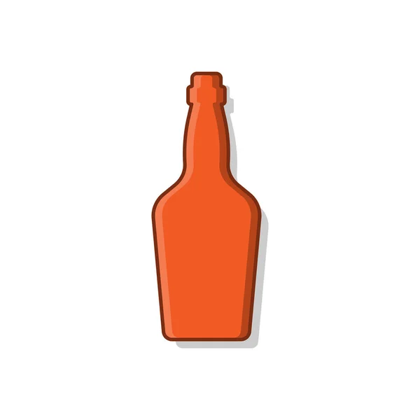 Whiskeyflasche Vorhanden Alkoholisches Getränk Für Feste Und Feiern Einfache Form — Stockvektor