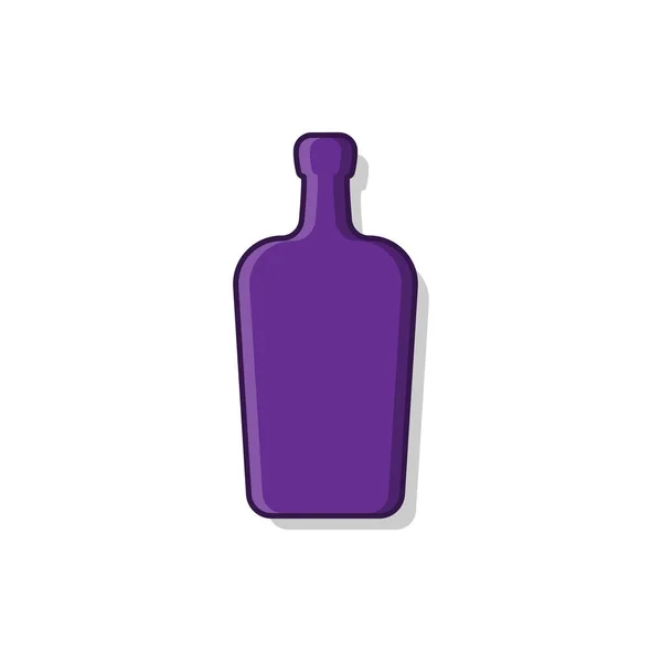 Schnapsflasche Vorhanden Alkoholisches Getränk Für Feste Und Feiern Einfache Form — Stockvektor