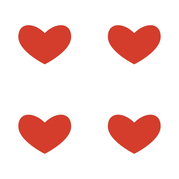 Bezproblémový Vzor Podobě Červeného Srdce Bílém Pozadí Romantická Grafická Textura — Stockový vektor