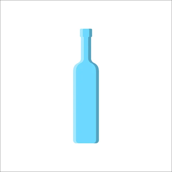 Garrafa Vodka Bebida Alcoólica Para Festas Celebrações Forma Simples Isolado — Vetor de Stock