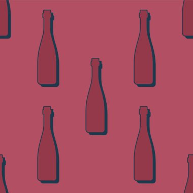 Votka şişeleri pürüzsüz. Çizgi sanatı tarzı. Görüntü özeti. Renk tekrarlama şablonu. Parti içkileri konsepti. Arka planda bir resim. Herhangi bir amaç için düz tasarım