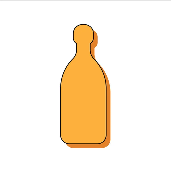 Μπουκάλι Τεκίλα Αλκοολούχο Ποτό Για Πάρτι Και Γιορτές Απλό Σχήμα — Διανυσματικό Αρχείο