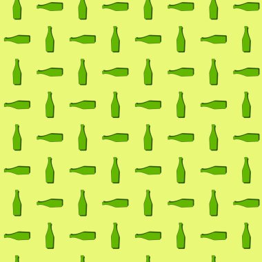 Martini şişeleri kusursuz. Çizgi sanatı tarzı. Görüntü özeti. Renk tekrarlama şablonu. Parti içkileri konsepti. Arka planda bir resim. Herhangi bir amaç için düz tasarım