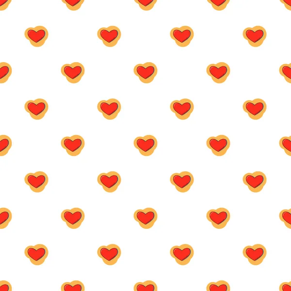 Линия Искусства Безшипный Узор Виде Красного Сердца Цветной Фигуре Романтическая — стоковый вектор
