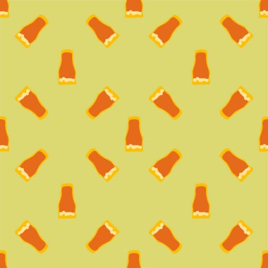 Bira bardağının dikişsiz deseni, her amaç için harika bir tasarım. Doodle tarzı. Elle çizilmiş görüntü. Renk tekrarlama şablonu. Parti içkileri konsepti. Serbest çizim. Çizgi film taslağı