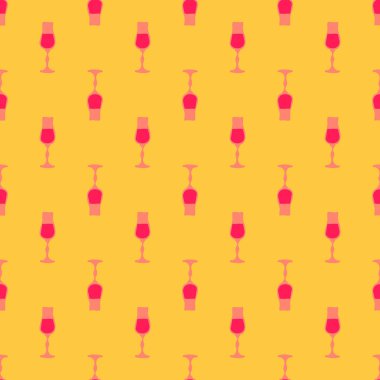 Likörsüz cam desen, her amaçla harika tasarım. Doodle tarzı. Elle çizilmiş görüntü. Şablonu tekrarla. Parti içkileri konsepti. Serbest çizim. Çizgi film taslağı