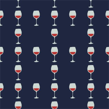 Kırmızı şarap kadehi kusursuz desen, her amaç için harika tasarım. Doodle tarzı. Elle çizilmiş görüntü. Şablonu tekrarla. Parti içkileri konsepti. Serbest çizim. Çizgi film taslağı