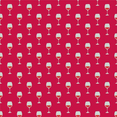 Kırmızı şarap kadehi kusursuz desen, her amaç için harika tasarım. Doodle tarzı. Elle çizilmiş görüntü. Şablonu tekrarla. Parti içkileri konsepti. Serbest çizim. Çizgi film taslağı