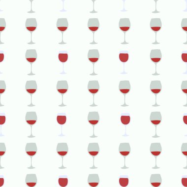 Kırmızı şarap kadehi kusursuz desen, her amaç için harika tasarım. Doodle tarzı. Elle çizilmiş görüntü. Şablonu tekrarla. Parti içkileri konsepti. Serbest çizim. Çizgi film taslağı