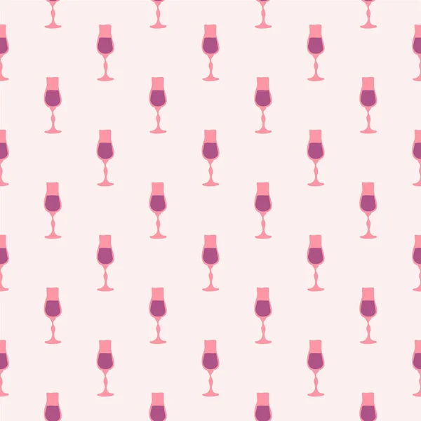 Modèle Sans Couture Verre Alcool Grand Design Pour Tous Les — Image vectorielle