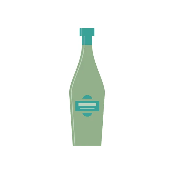 Bottle Vermouth Great Design Any Purposes Flat Style Color Form — ストックベクタ