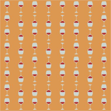 Kırmızı şarap kadehi kusursuz desen, her amaç için harika tasarım. Doodle tarzı. Elle çizilmiş görüntü. Şablonu tekrarla. Parti içkileri konsepti. Serbest çizim. Çizgi film taslağı