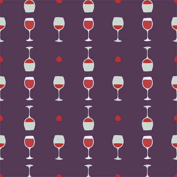 Красное Вино Стекло Безгерметичный Узор Отличный Дизайн Любых Целей Стиле — стоковый вектор