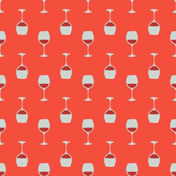 Красное Вино Стекло Безгерметичный Узор Отличный Дизайн Любых Целей Стиле — стоковый вектор