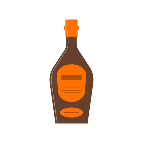 Bottle Liquor Great Design Any Purposes Flat Style Color Form — ストックベクタ