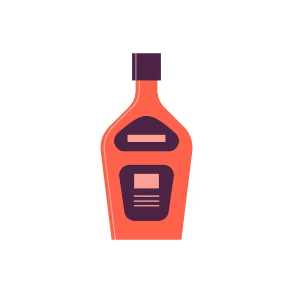 Bottle Liquor Great Design Any Purposes Flat Style Color Form — Stok Vektör