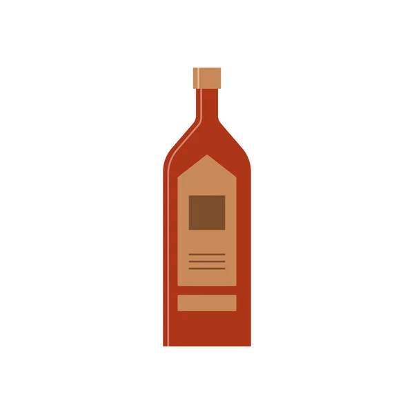 Bottle Whiskey Liquor Great Design Any Purposes Cognac Brandy Rum — Vector de stock