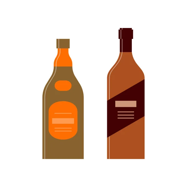 Bouteille Whisky Brandy Grand Design Pour Tous Les Usages Style — Image vectorielle