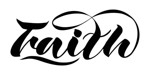 Lettrage vectoriel avec l'inscription Faith in black — Image vectorielle