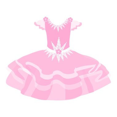 Pembe tonlarda vektör bale eteği