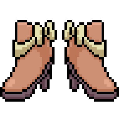 vektör piksel sanat ayakkabısı moda izole çizgi film