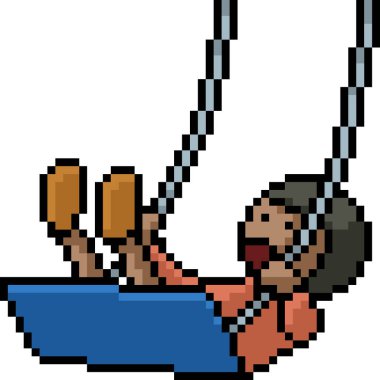 Vektör pikseli çocuk oyun parkı karikatürü