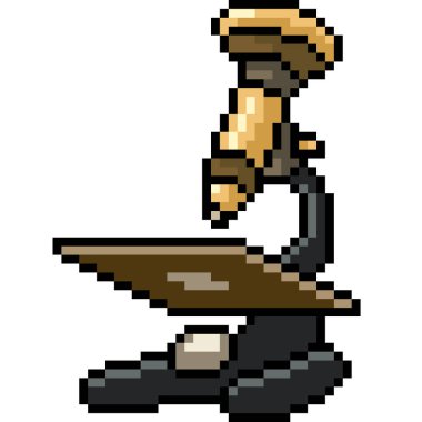 vektör piksel sanat mikroskobu izole edilmiş çizgi film