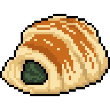 vektör piksel sanat kruvasan izole çizgi film