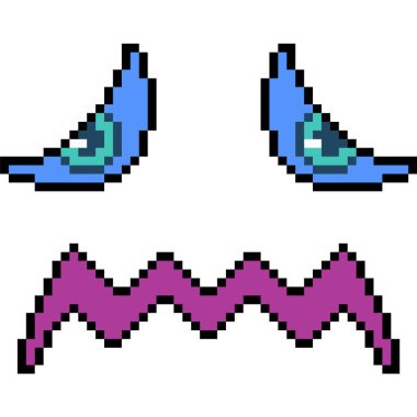 vektör piksel sanatı korkunç izole edilmiş