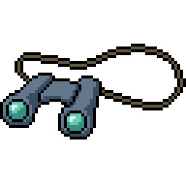 vektör piksel sanatı izole edilmiş dürbünler