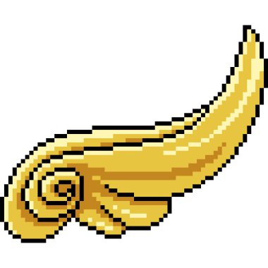 vektör piksel sanatı izole edilmiş kanat saç tokası