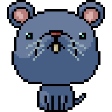 Vektör piksel resim faresi izole edilmiş çizgi film