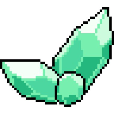 vektör piksel sanatı kristal izole çizgi film