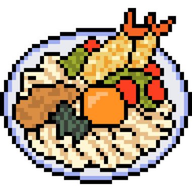 vektör piksel sanat yiyeceği izole edildi