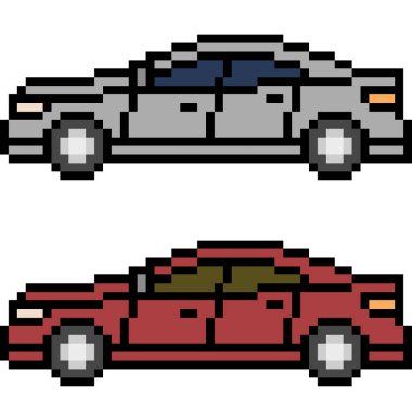 vektör piksel sanat arabası izole edildi