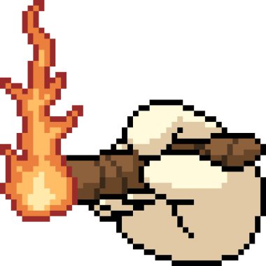 vektör piksel sanat Sıcak puro izole çizgi film