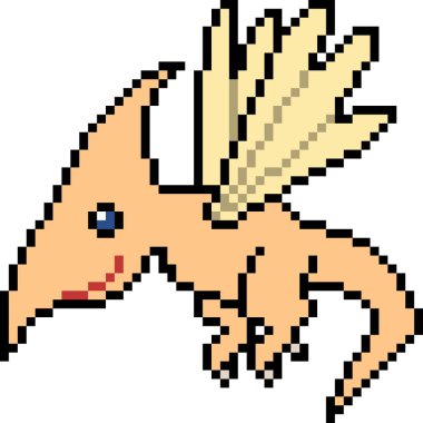 vektör piksel sanat canavarı izole edildi