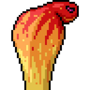 vektör piksel sanat kobra vahşi izole çizgi film