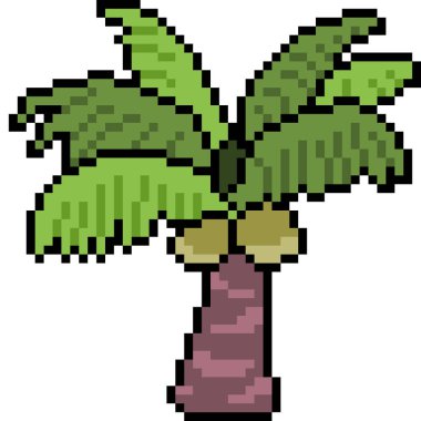 vektör piksel sanat palmiyesi izole