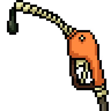 vektör piksel sanat benzin istasyonu karikatür izole