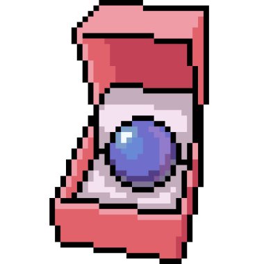 vektör piksel sanat mücevher topu izole karbonat