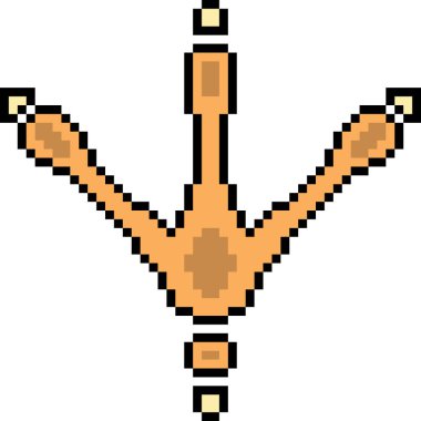 vektör piksel sanat ayak izi izole edildi