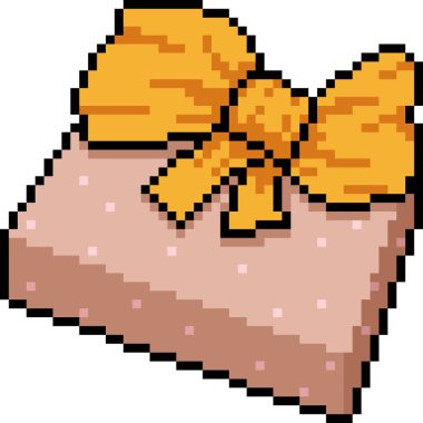 vektör piksel sanat hediye kutusu izole edilmiş çizgi film