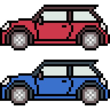 vektör piksel sanat arabası izole edildi