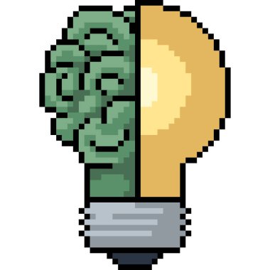 vektör piksel sanatı fikri izole edildi