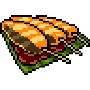 vektör piksel sanat balığı izole edilmiş