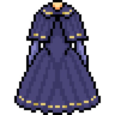 vektör piksel sanat kadın elbise izole çizgi film