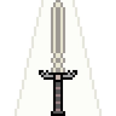 vektör pikseli kılıç fantezisi izole edildi